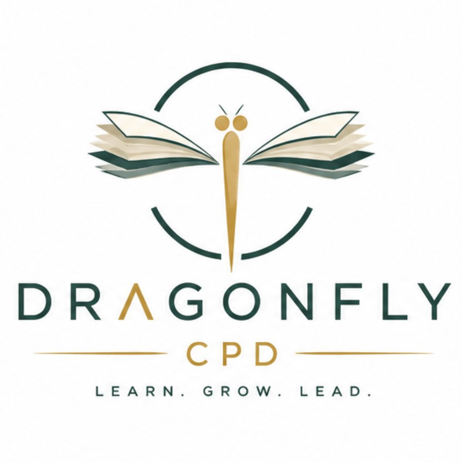 Dragonfly CPD logo — Learn. Grow. Lead. Professional continuing development training platform by Therapeutic Activities Group CIC